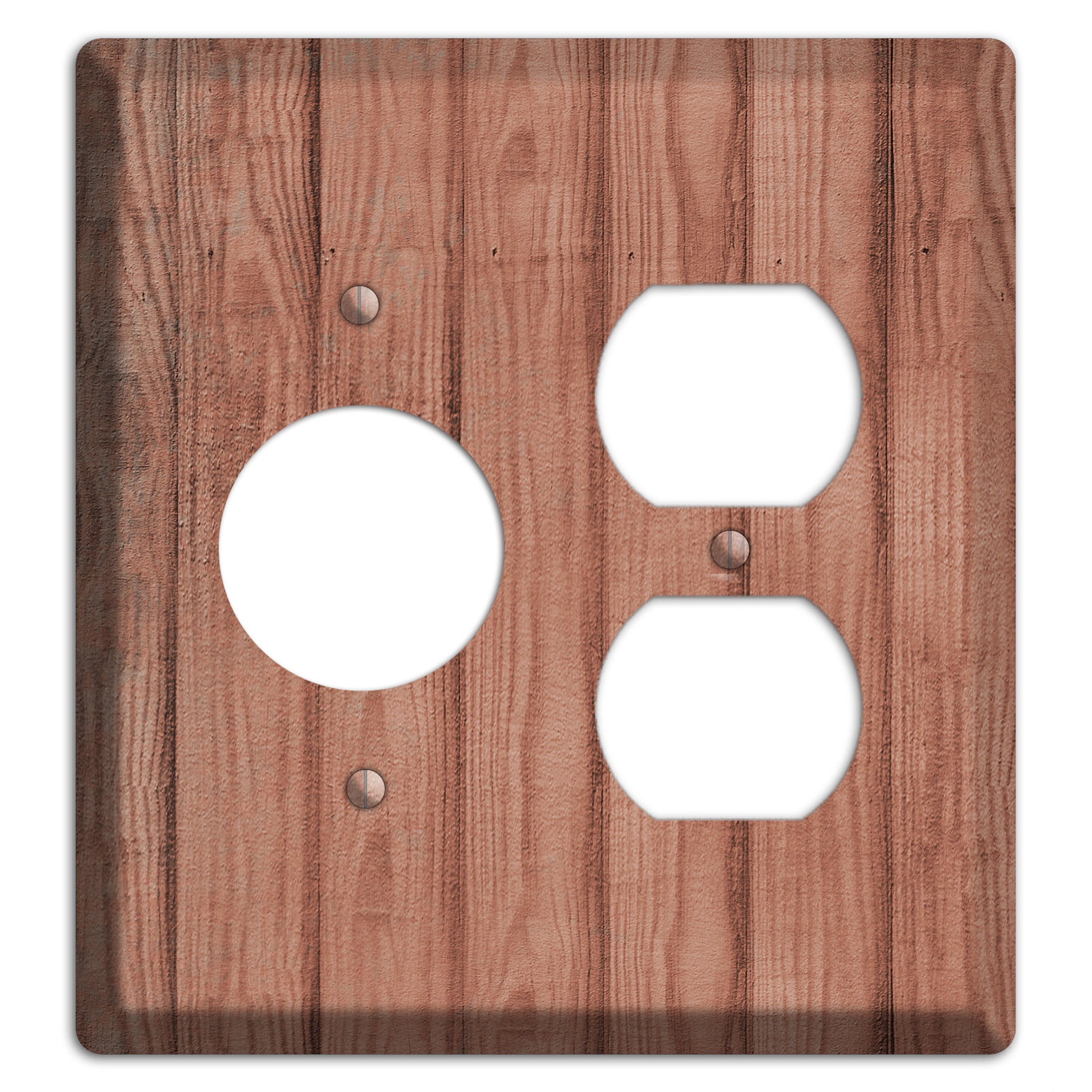 Coral Tree Weathered Wood Receptacle / Duplex Wallplate