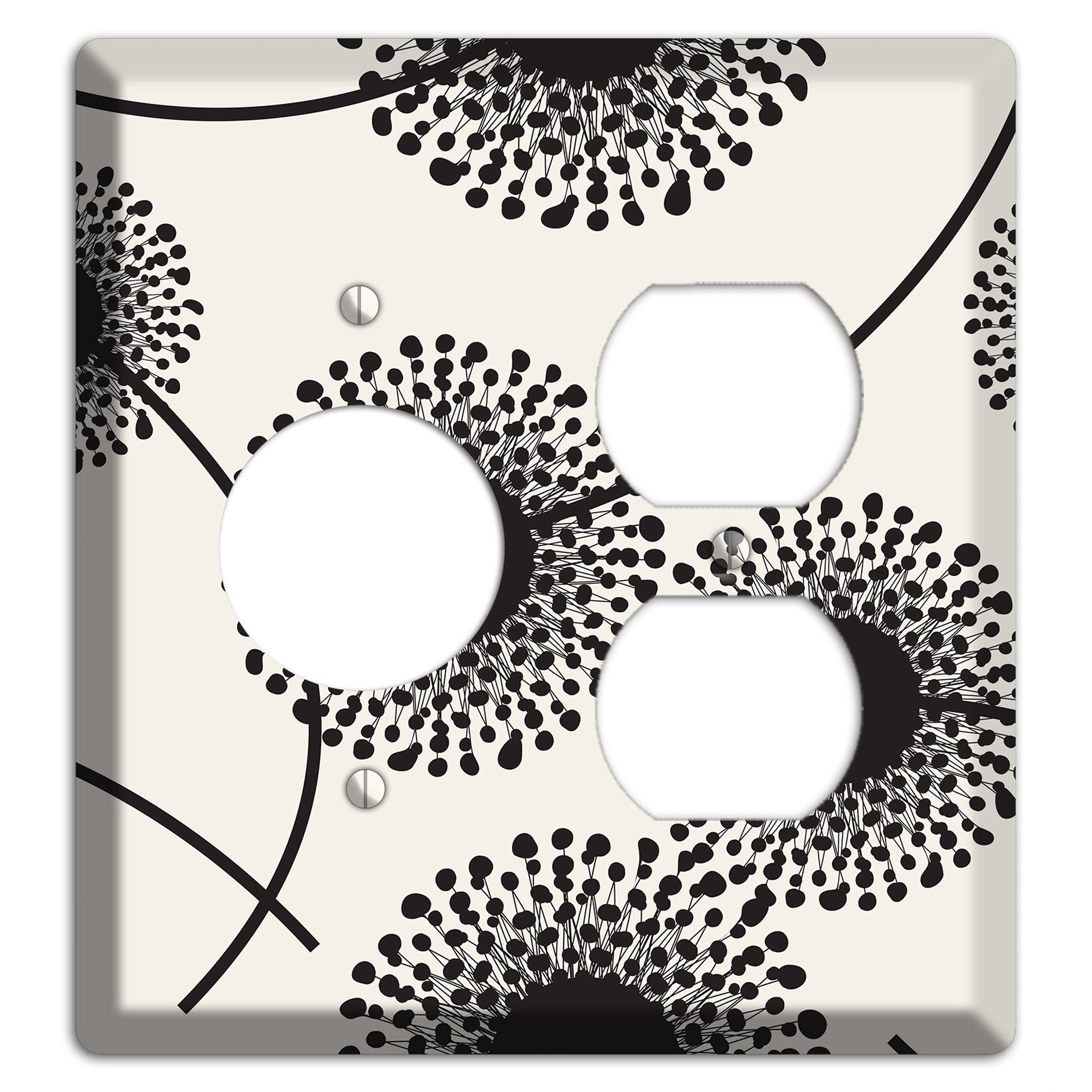 Simple Dandelion Receptacle / Duplex Wallplate