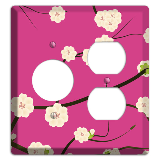 Pink Cherry Blossoms Receptacle / Duplex Wallplate