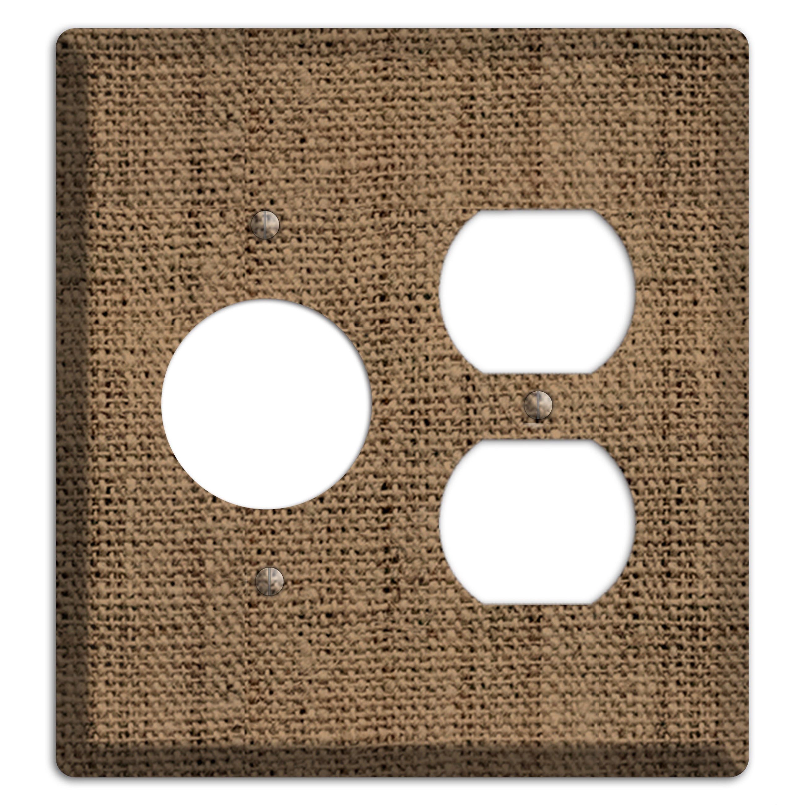Shadow Burlap Receptacle / Duplex Wallplate