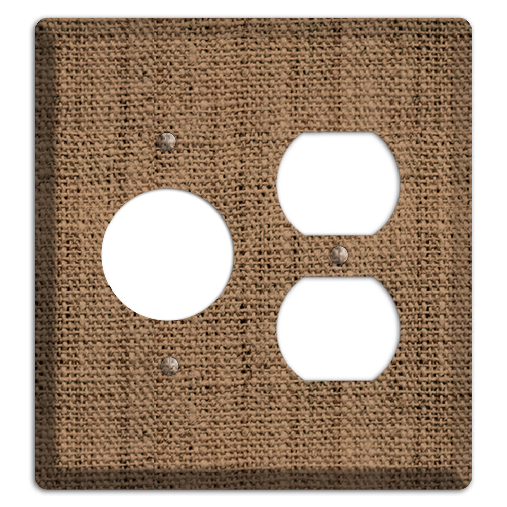 Beaver Burlap Receptacle / Duplex Wallplate