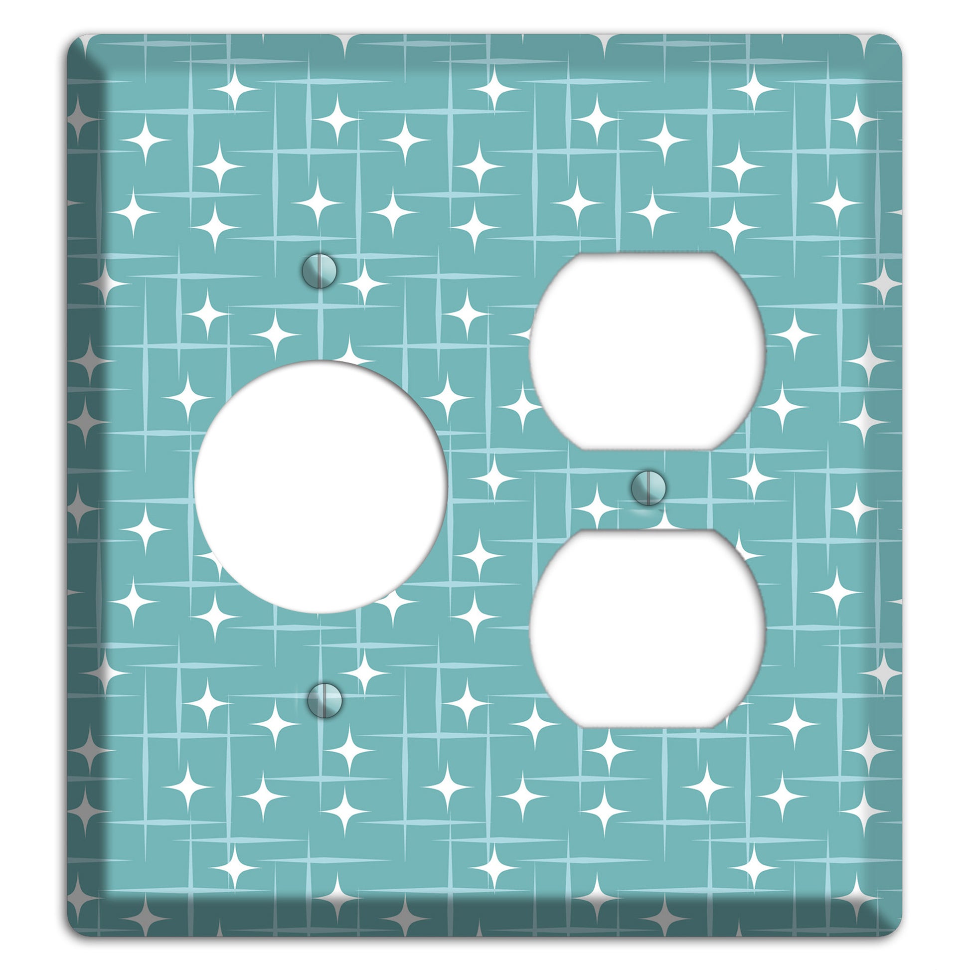 Blue Star Burst Receptacle / Duplex Wallplate