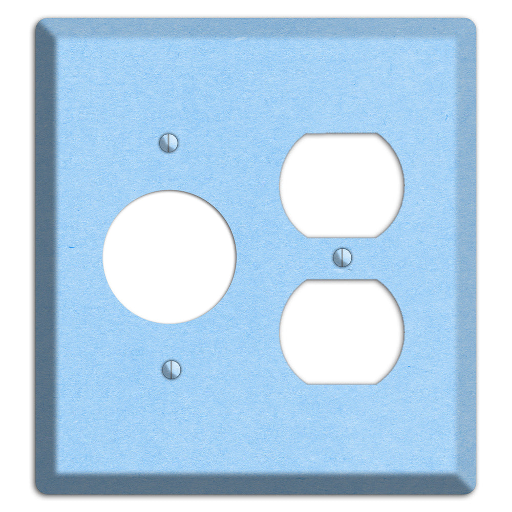 Light Sky Blue Kraft Receptacle / Duplex Wallplate