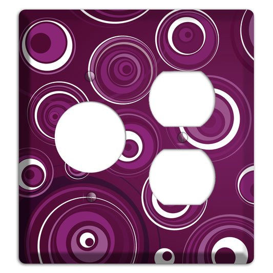 Purple Circles 2 Receptacle / Duplex Wallplate