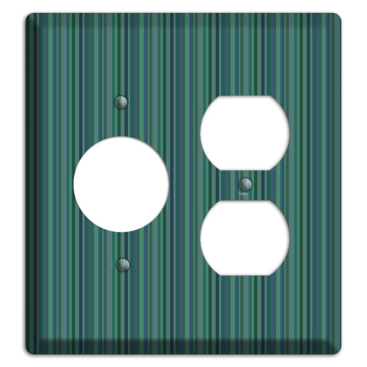 Multi Jade Vertical Stripes Receptacle / Duplex Wallplate