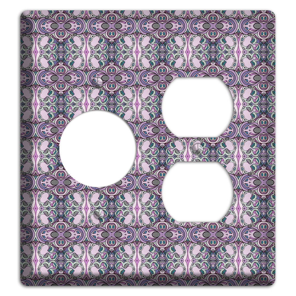 Pink Purple Sage Tapestry Receptacle / Duplex Wallplate