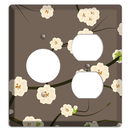 Yellow and Brown Cherry Blossoms Receptacle / Duplex Wallplate