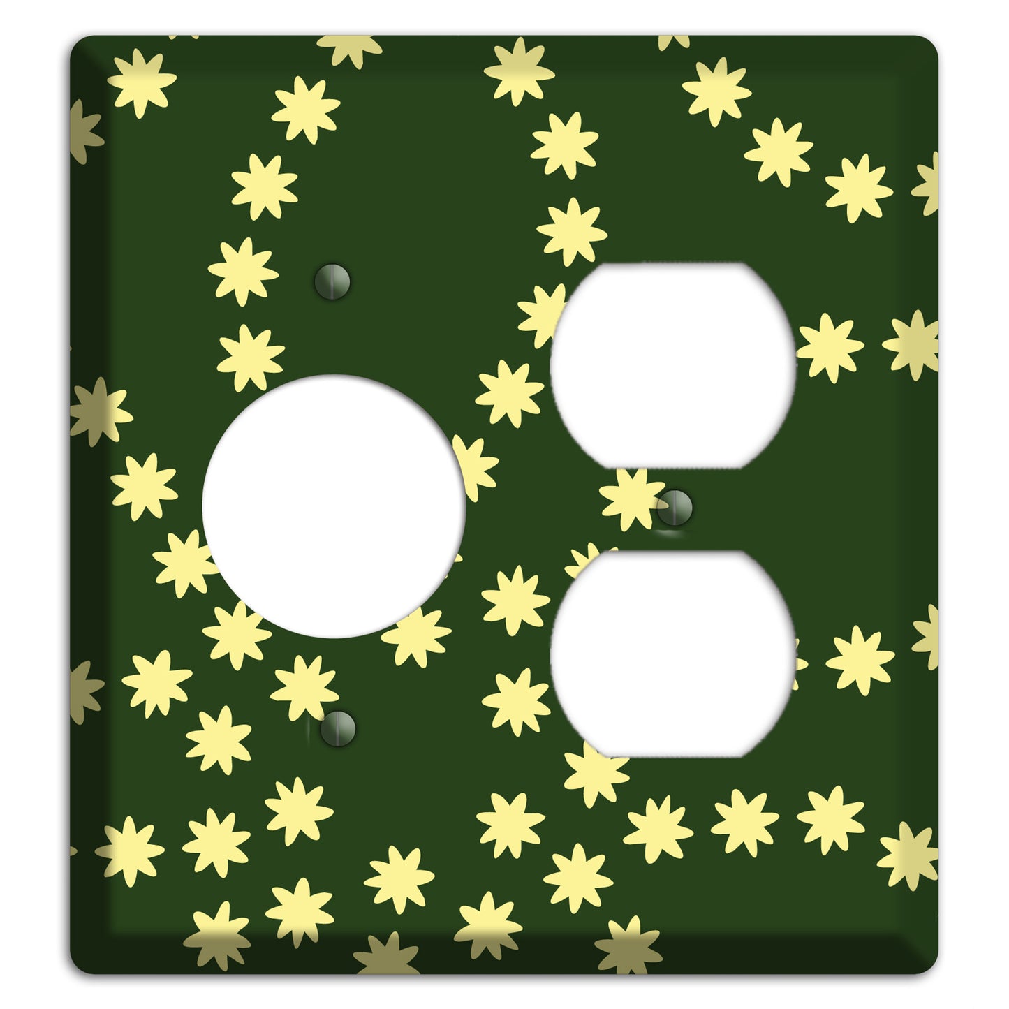 Green with Yellow Constellation Receptacle / Duplex Wallplate