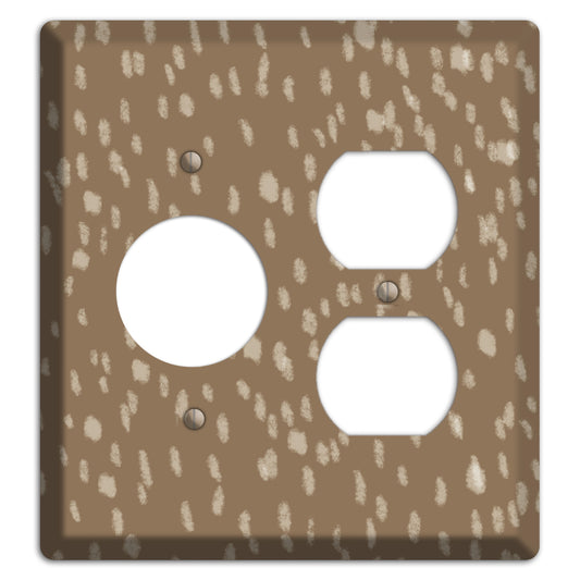 Brown and White Speckle Receptacle / Duplex Wallplate