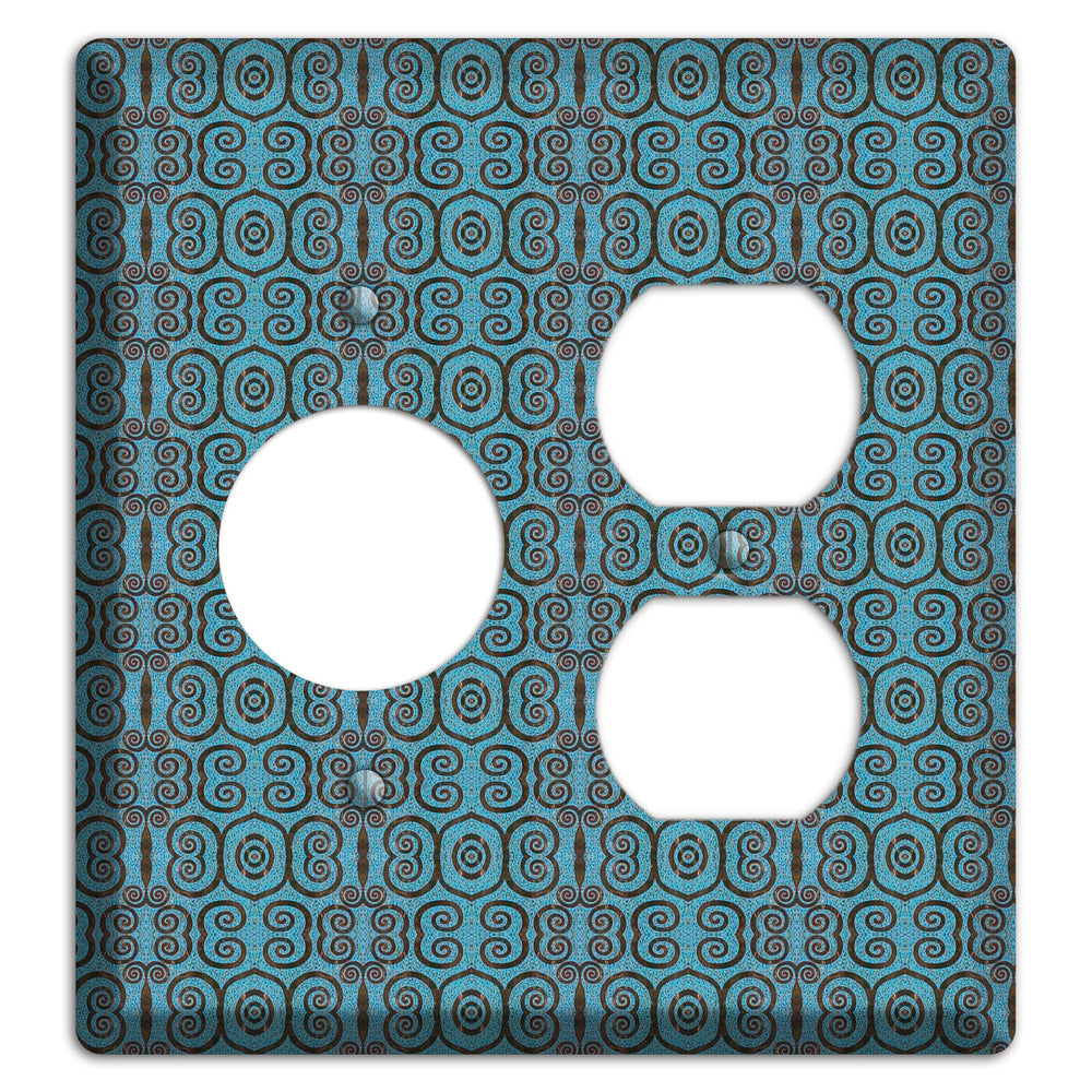 Blue Tapestry Receptacle / Duplex Wallplate