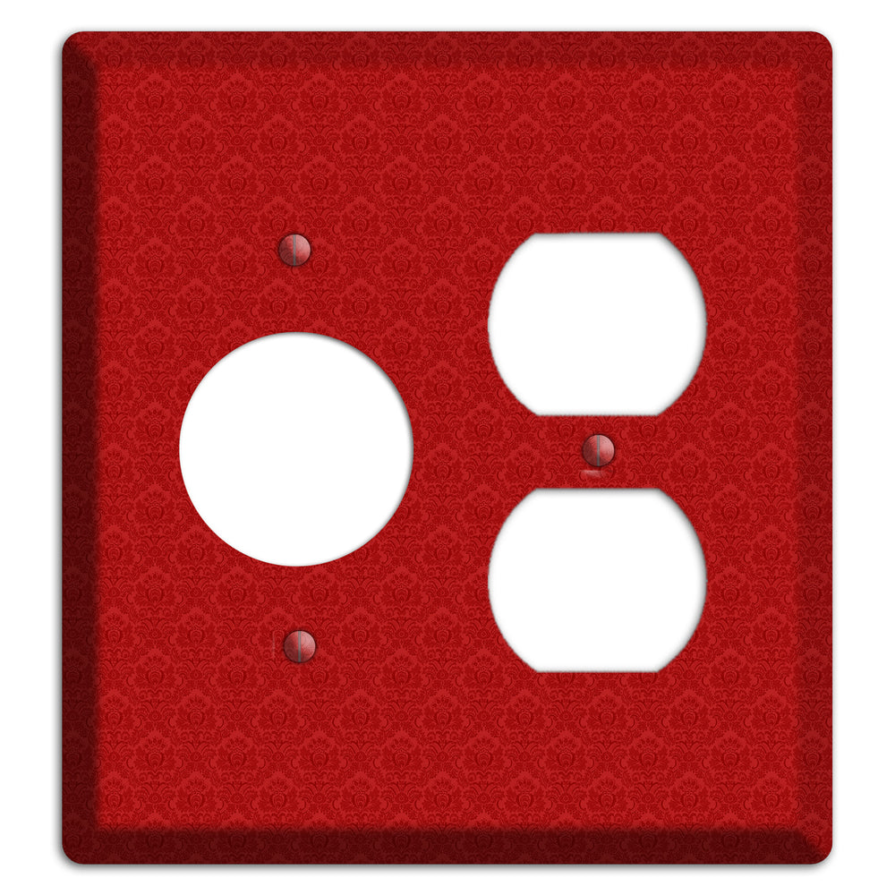 Red Cartouche Receptacle / Duplex Wallplate