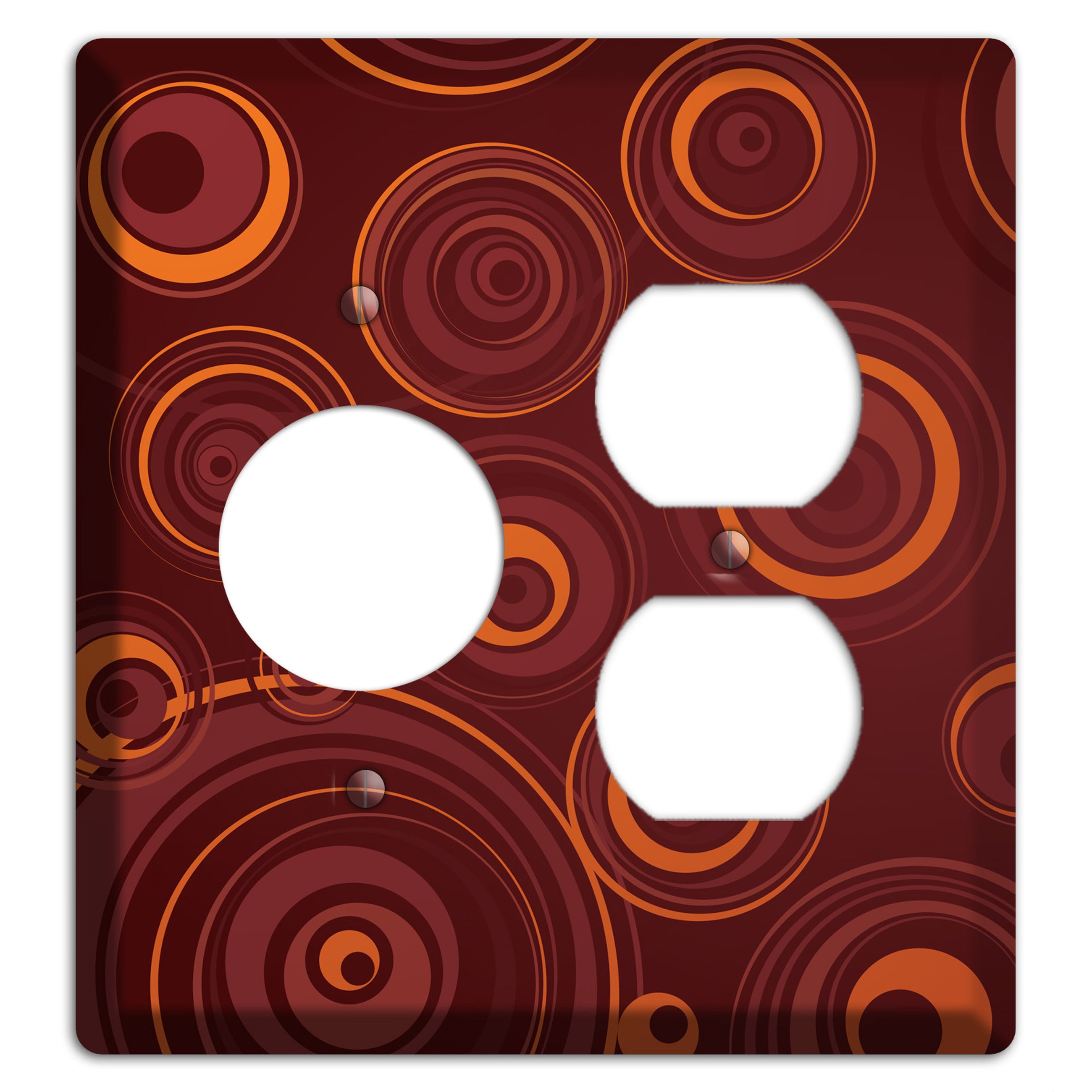 Brown Circles Receptacle / Duplex Wallplate