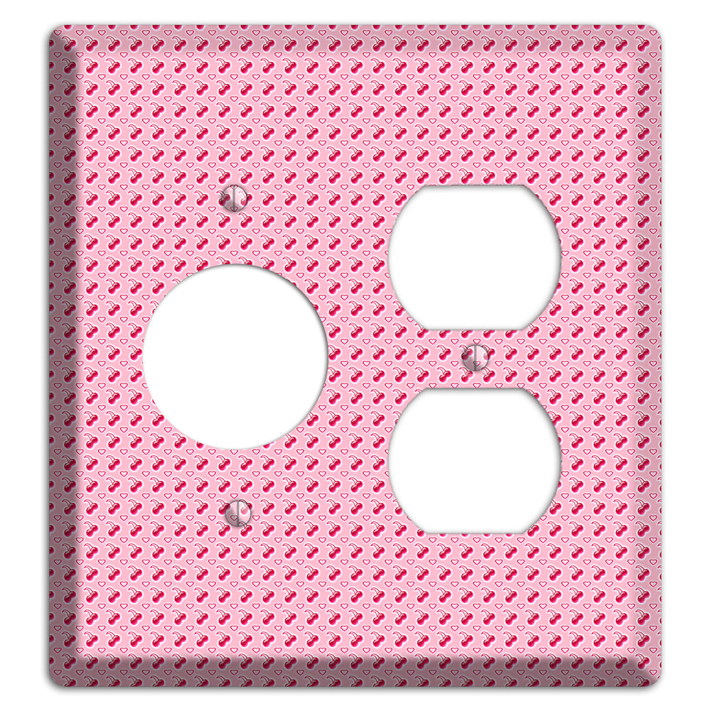 Pink with Cherries Receptacle / Duplex Wallplate
