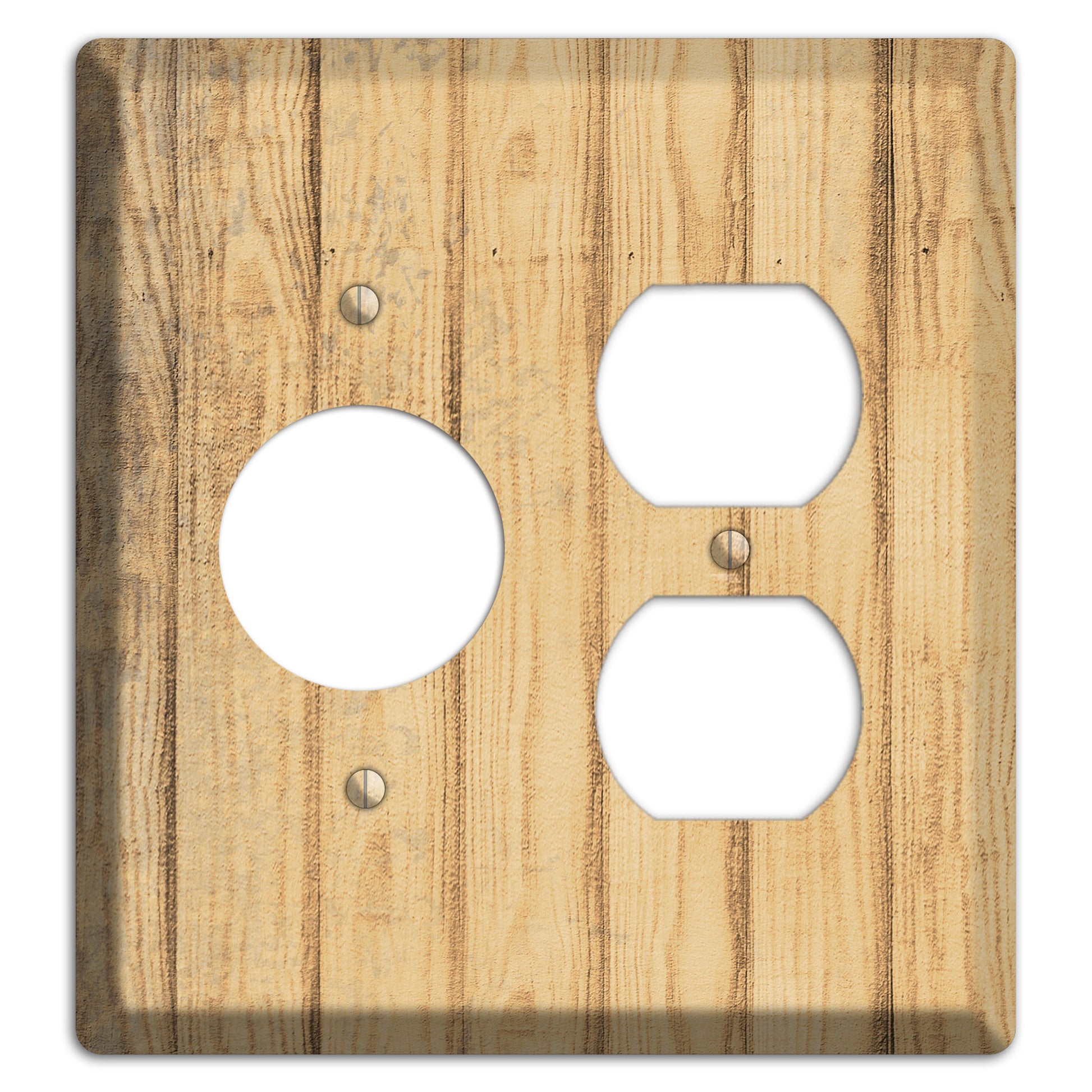 Twine Weathered Wood Receptacle / Duplex Wallplate