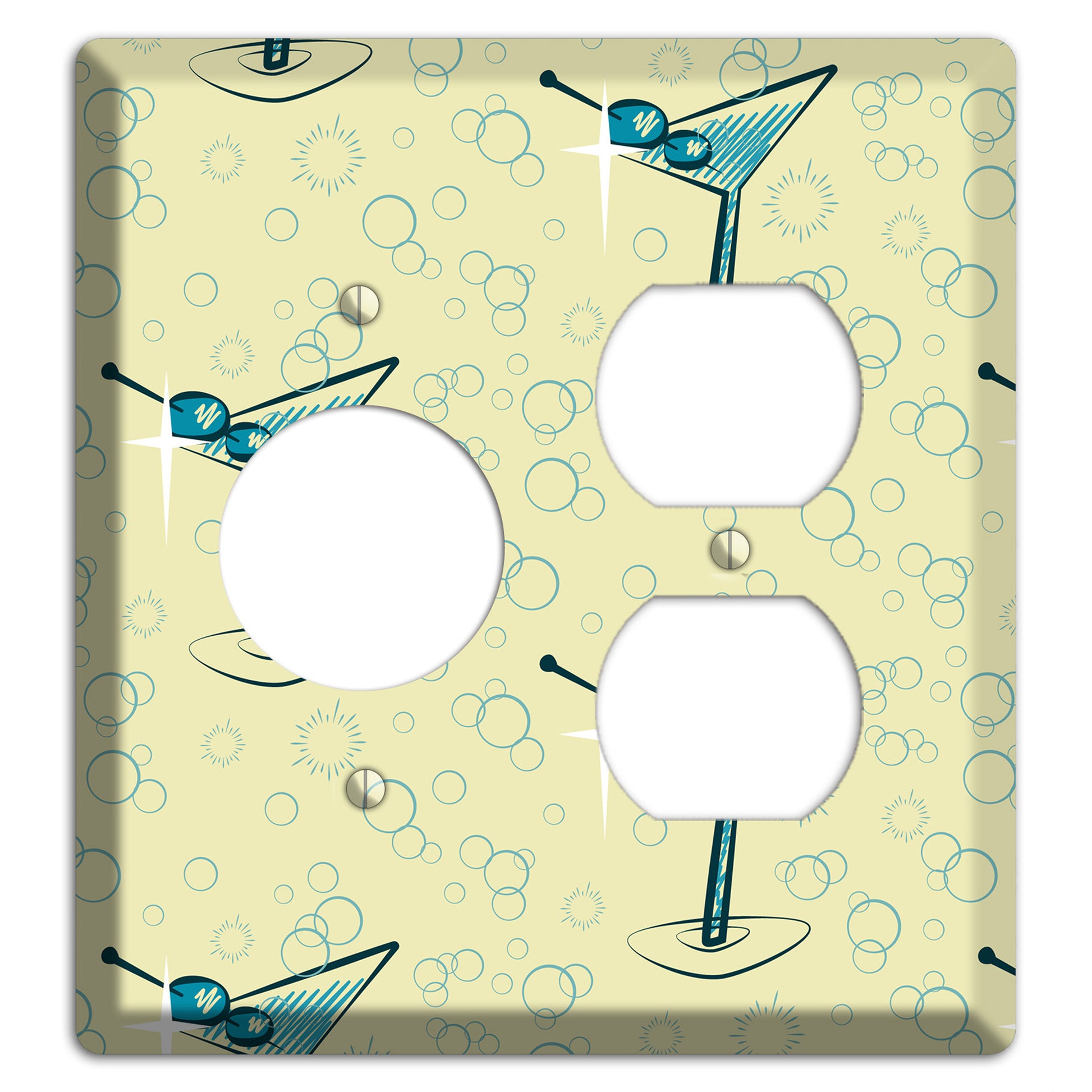 Yellow Martini Receptacle / Duplex Wallplate