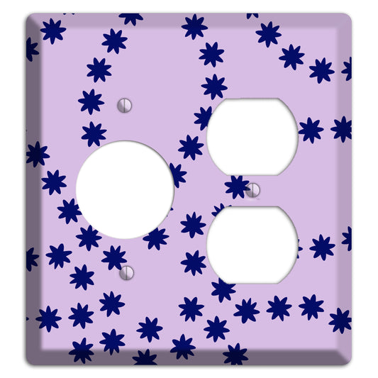 Lavender with Purple Constellation Receptacle / Duplex Wallplate