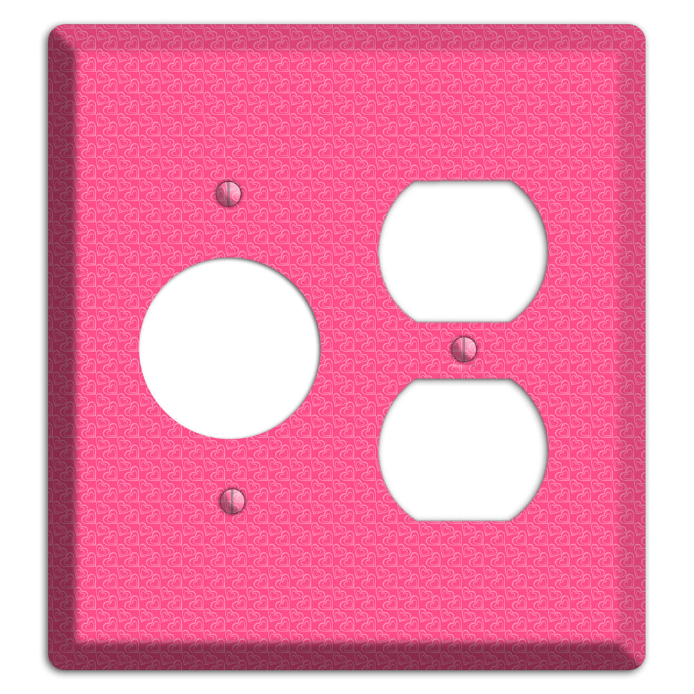 Tiny Pink Hearts Receptacle / Duplex Wallplate
