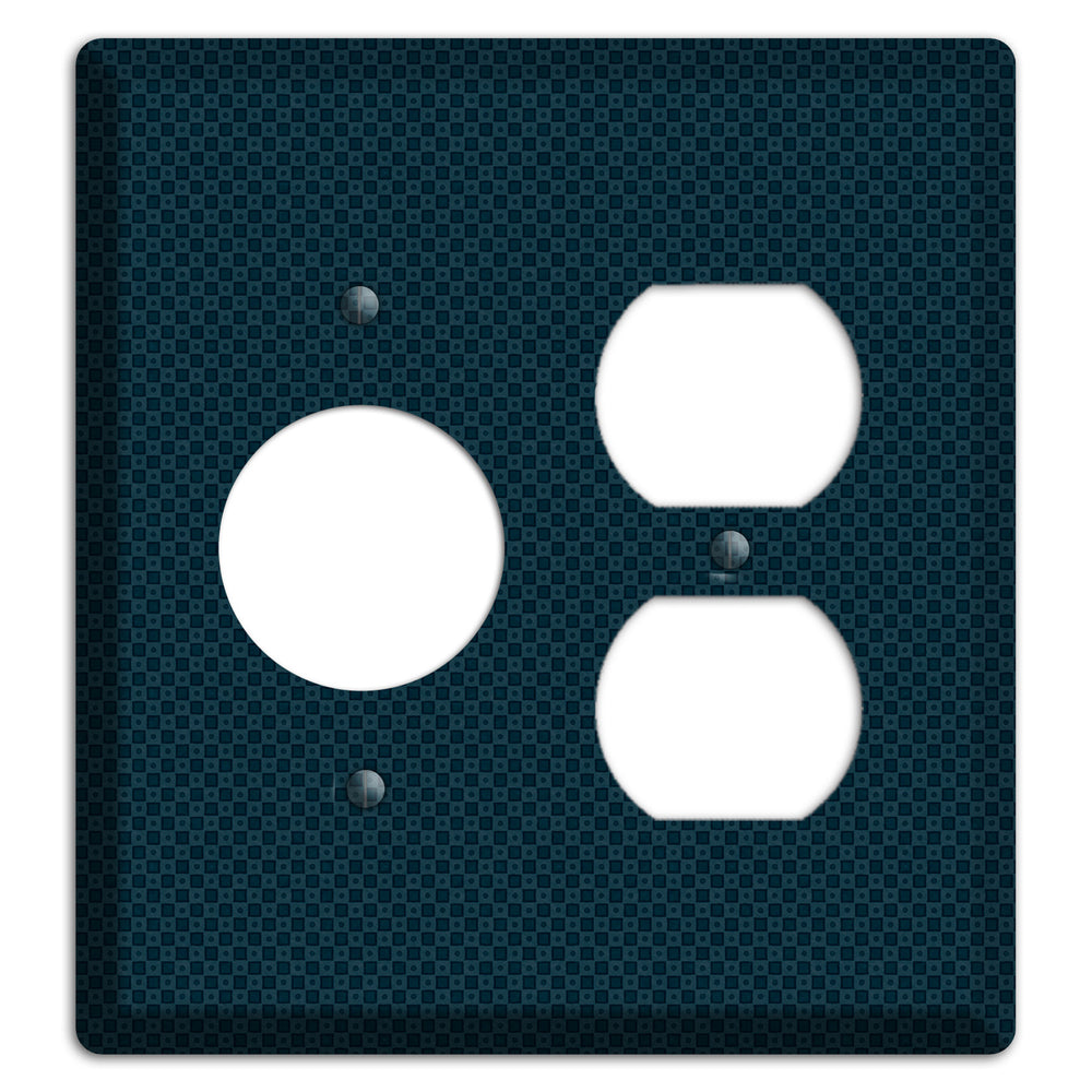 Navy Dots and Check Receptacle / Duplex Wallplate