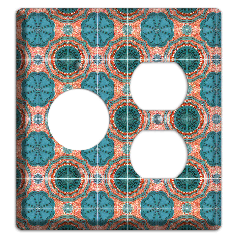 Tavira Tiles 3 Receptacle / Duplex Wallplate