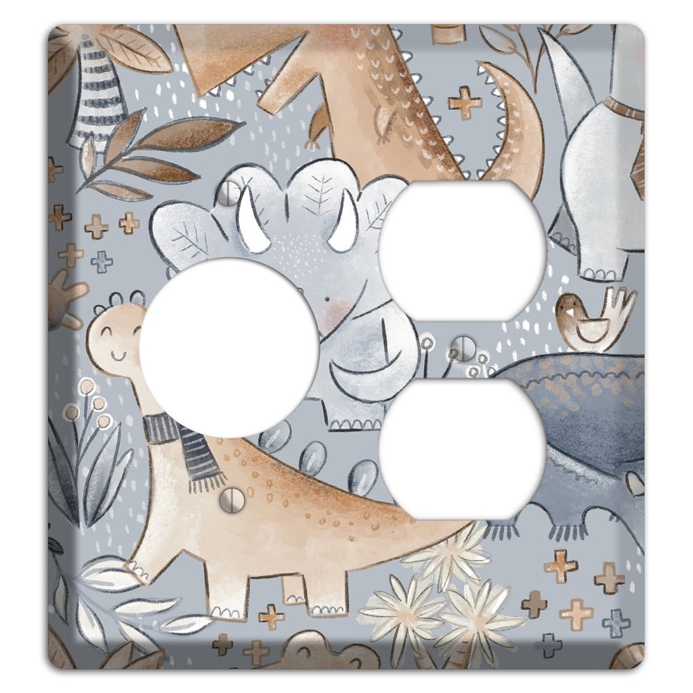 Dinosaur Friends Receptacle / Duplex Wallplate
