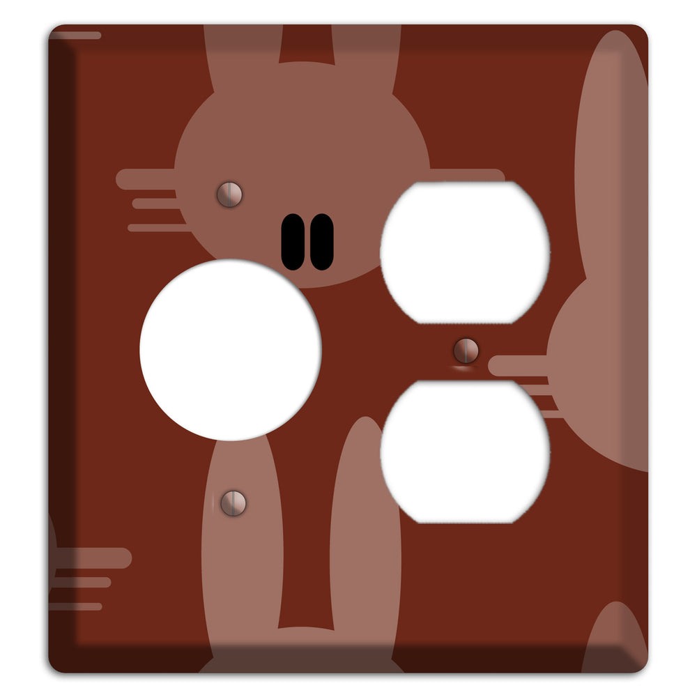Maroon Bunny Receptacle / Duplex Wallplate