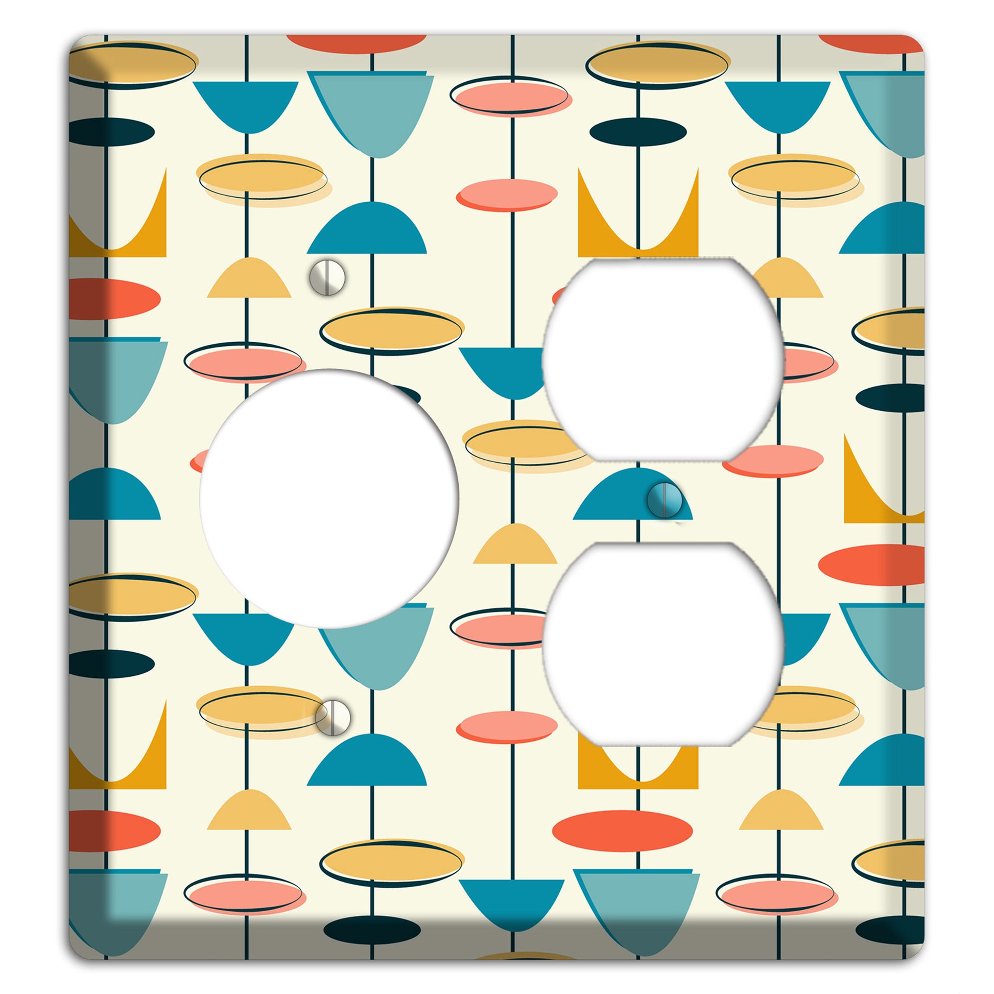 Retro Shapes Receptacle / Duplex Wallplate