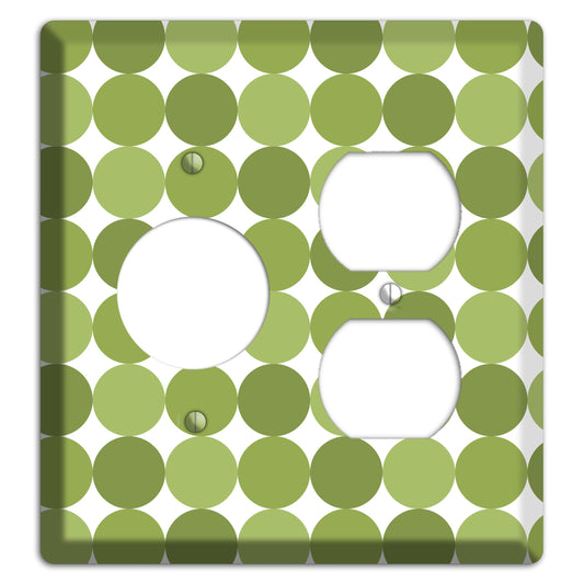 Multi Olive Tiled Dots Receptacle / Duplex Wallplate
