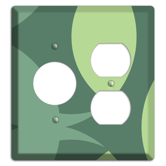 Green Abstract Receptacle / Duplex Wallplate