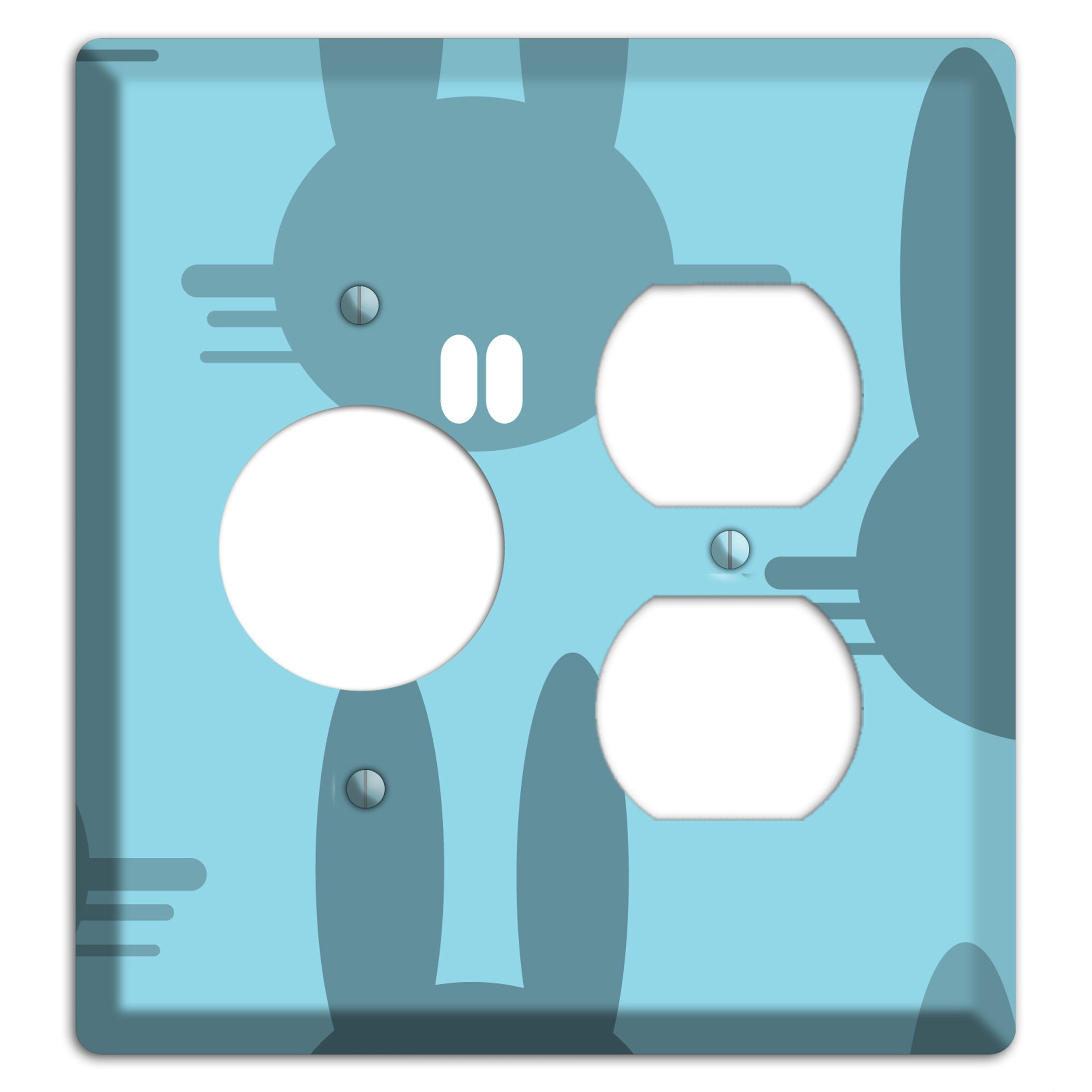 Blue Bunny Receptacle / Duplex Wallplate