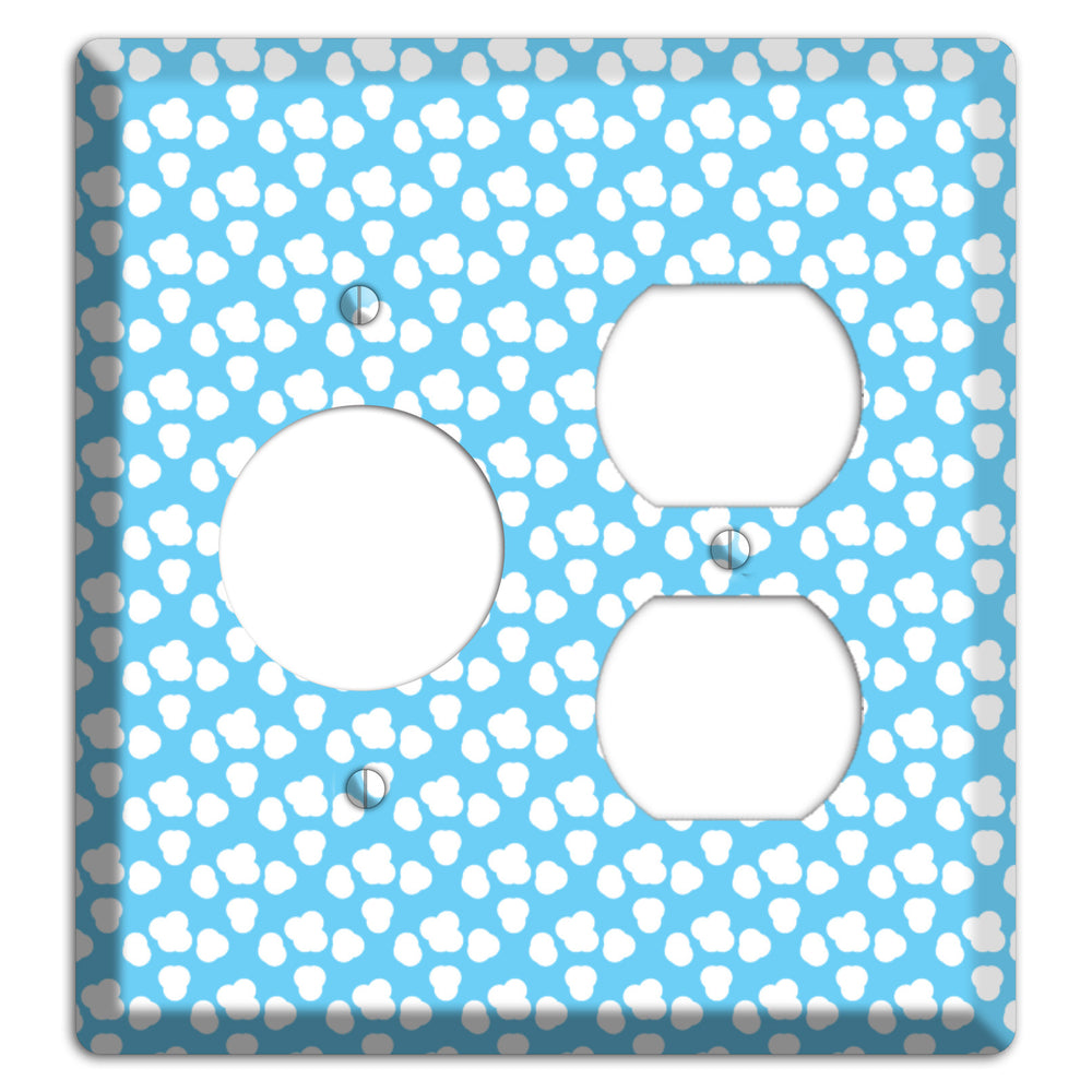 Blue Small Clouds Receptacle / Duplex Wallplate