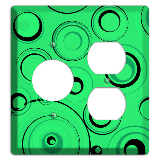 Bright Green Circles Receptacle / Duplex Wallplate
