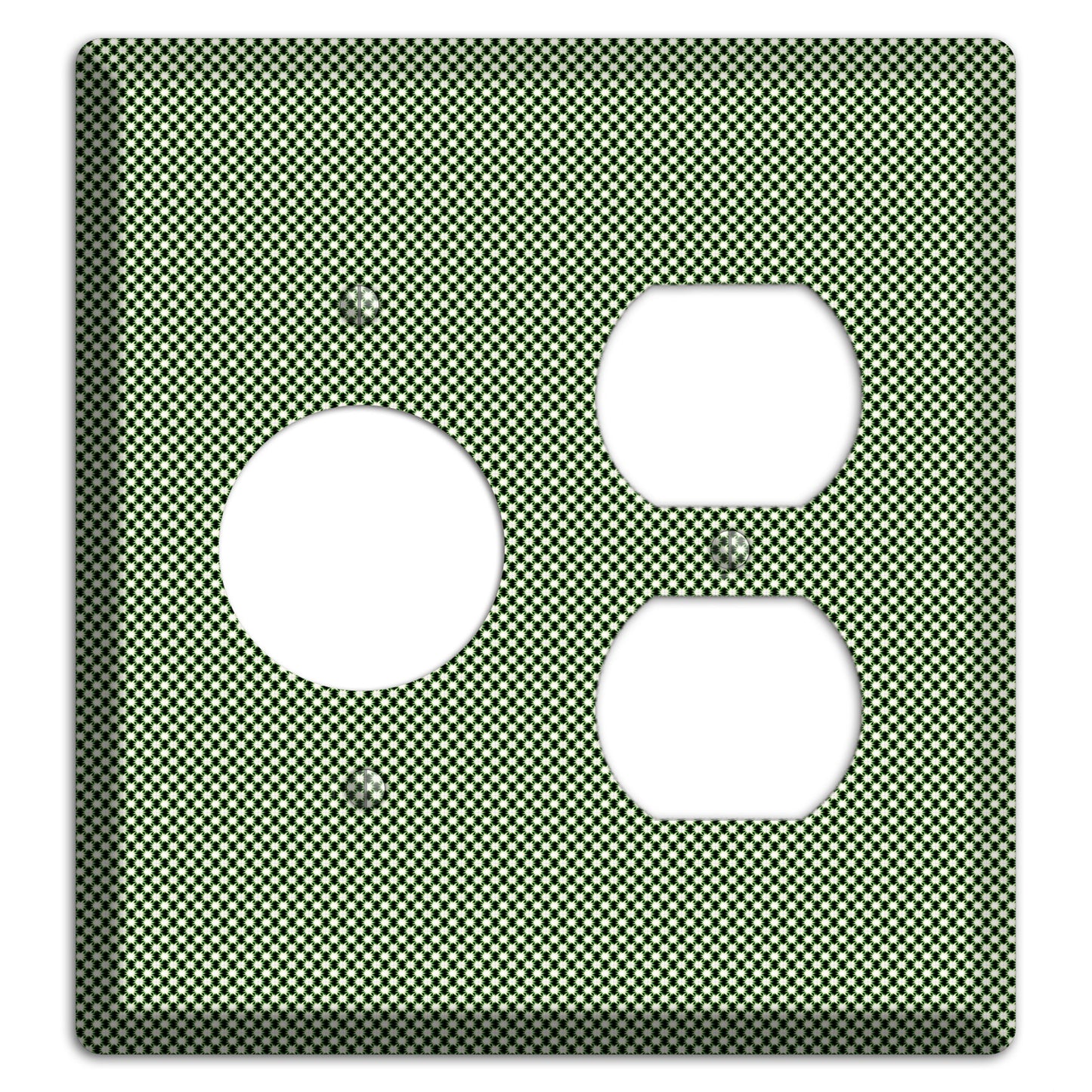 Green Tiny Check Receptacle / Duplex Wallplate