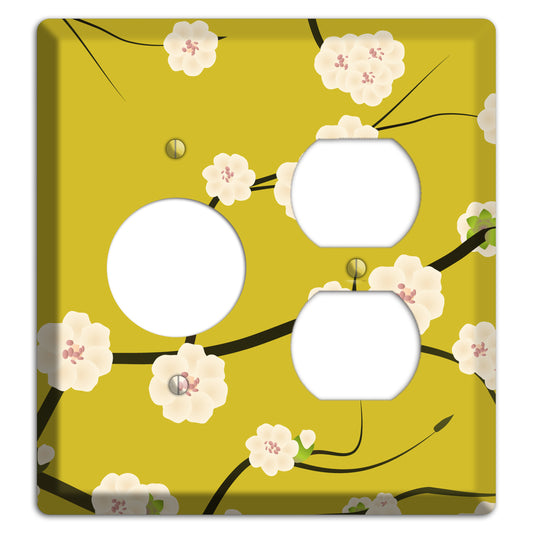 Yellow Chery Blossoms Receptacle / Duplex Wallplate
