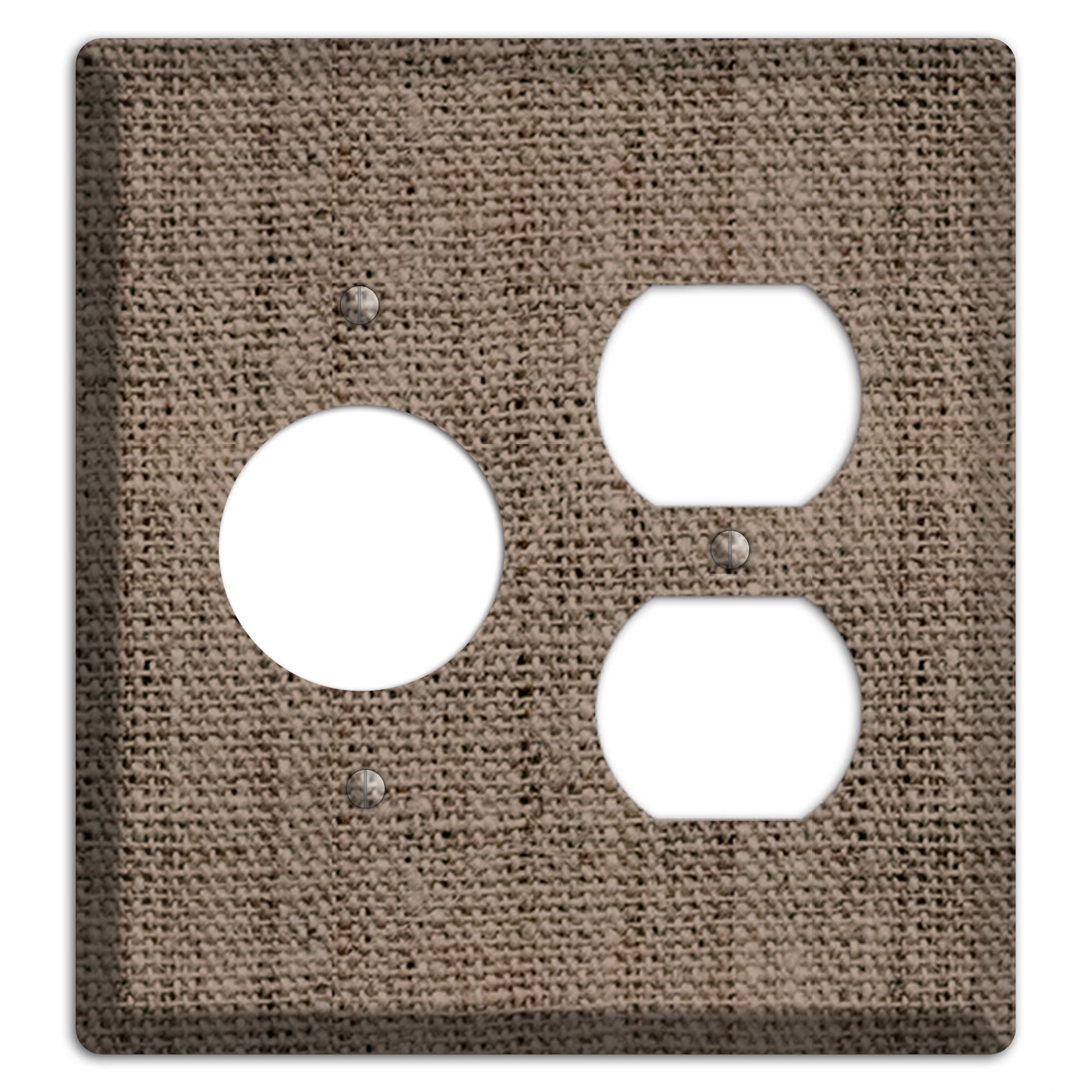 Coffee Burlap Receptacle / Duplex Wallplate
