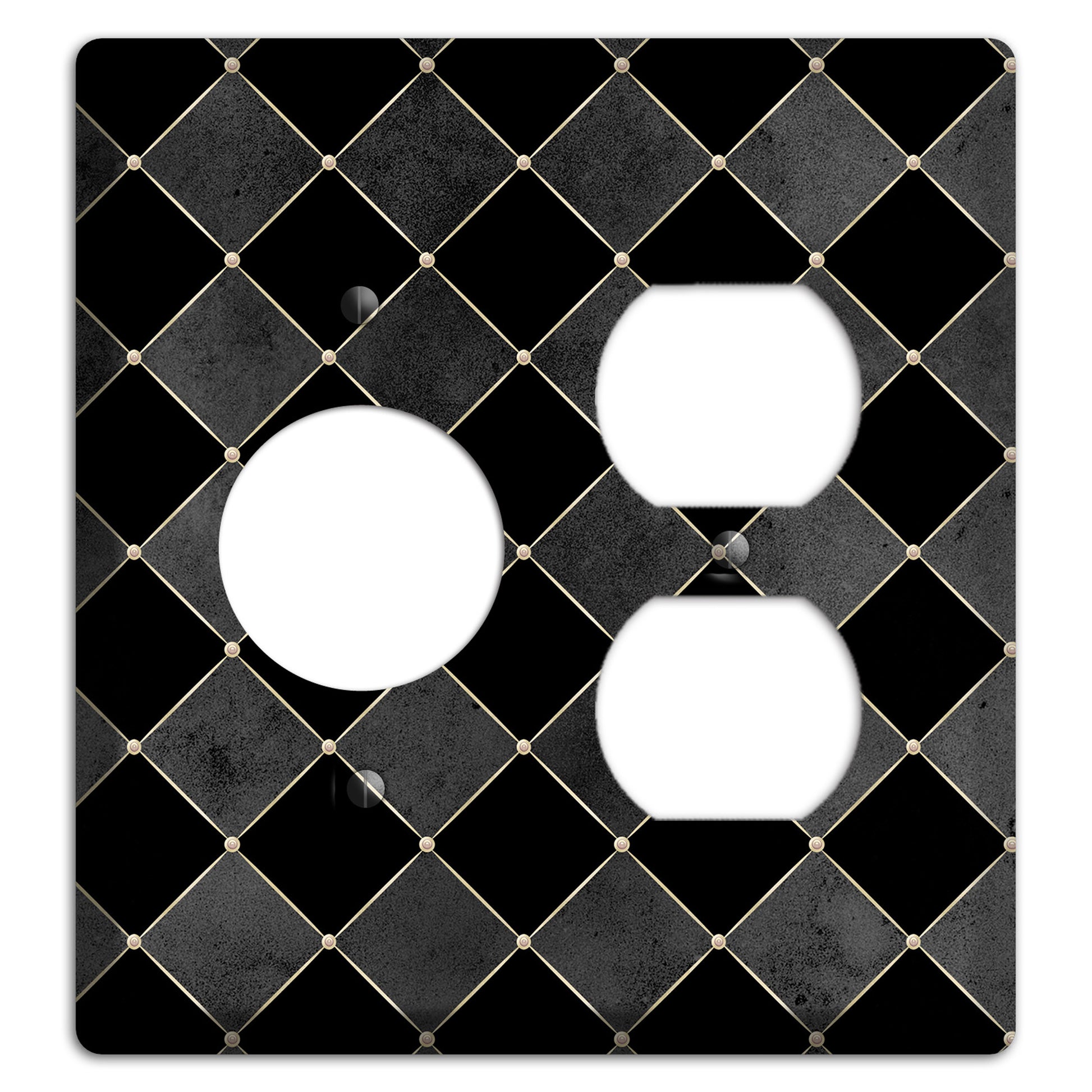 Edgar Allen Poe Diamond Receptacle / Duplex Wallplate