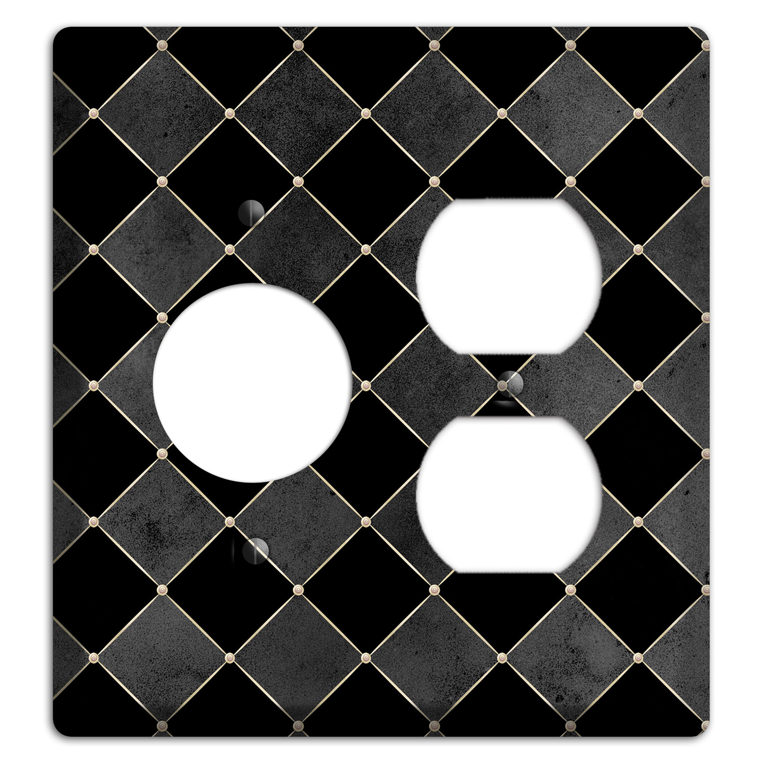 Edgar Allen Poe Diamond Receptacle / Duplex Wallplate
