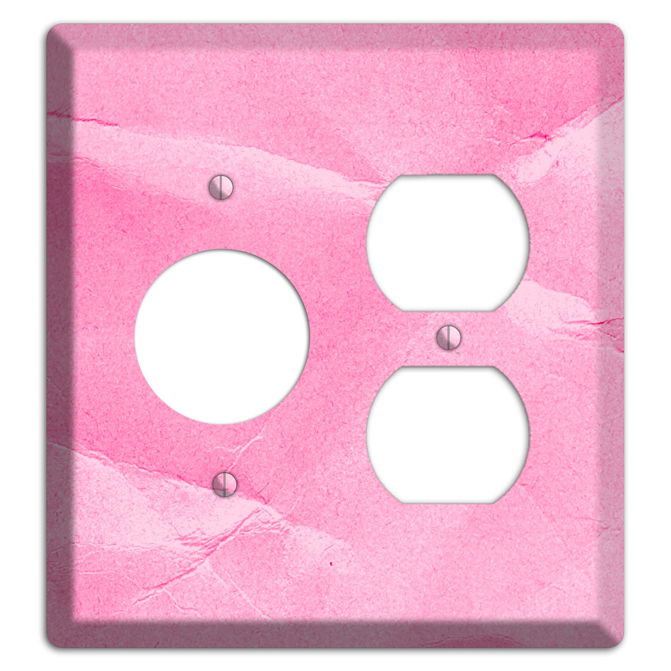 Carnation Pink Texture Receptacle / Duplex Wallplate