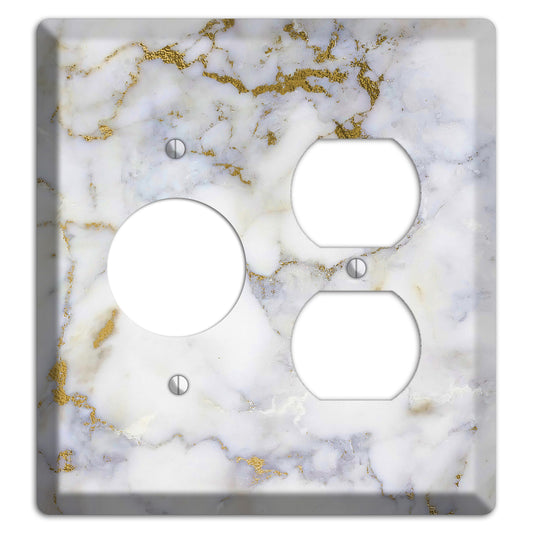 Metallic Bronze Marble Receptacle / Duplex Wallplate