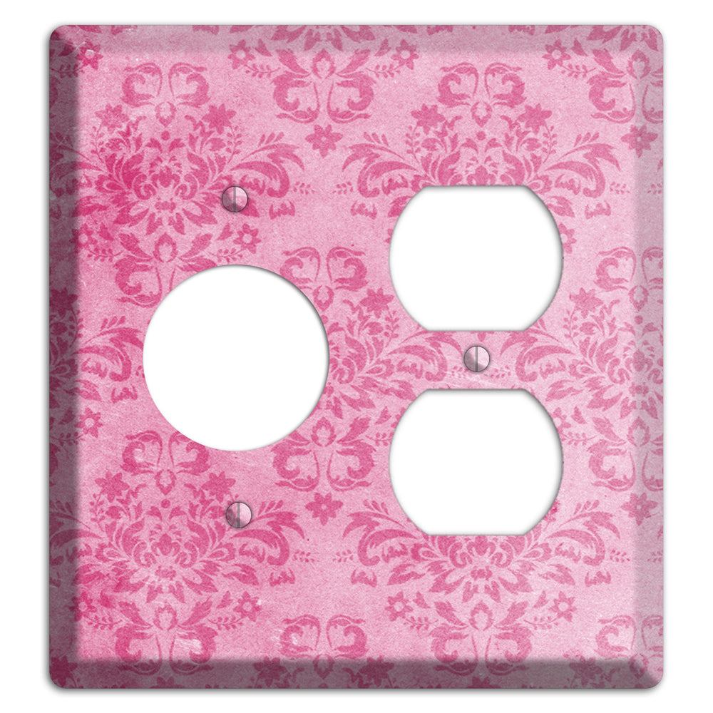 Beauty Bush Pink Texture Receptacle / Duplex Wallplate