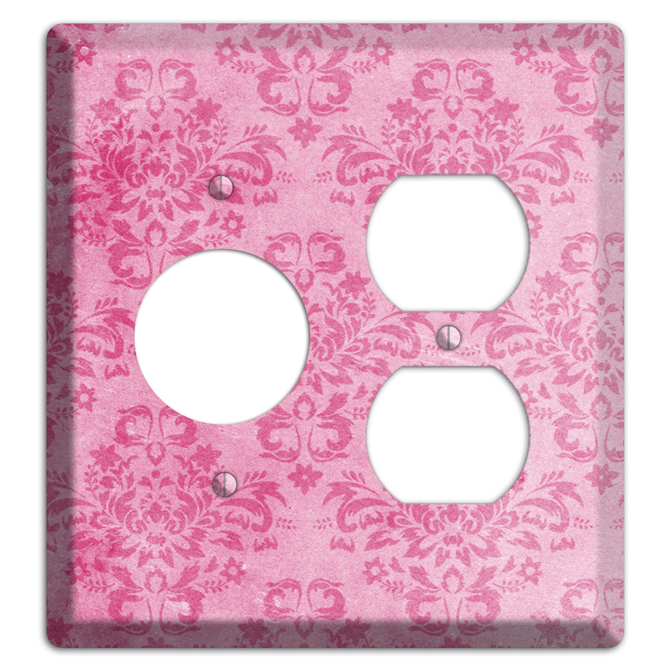 Beauty Bush Pink Texture Receptacle / Duplex Wallplate