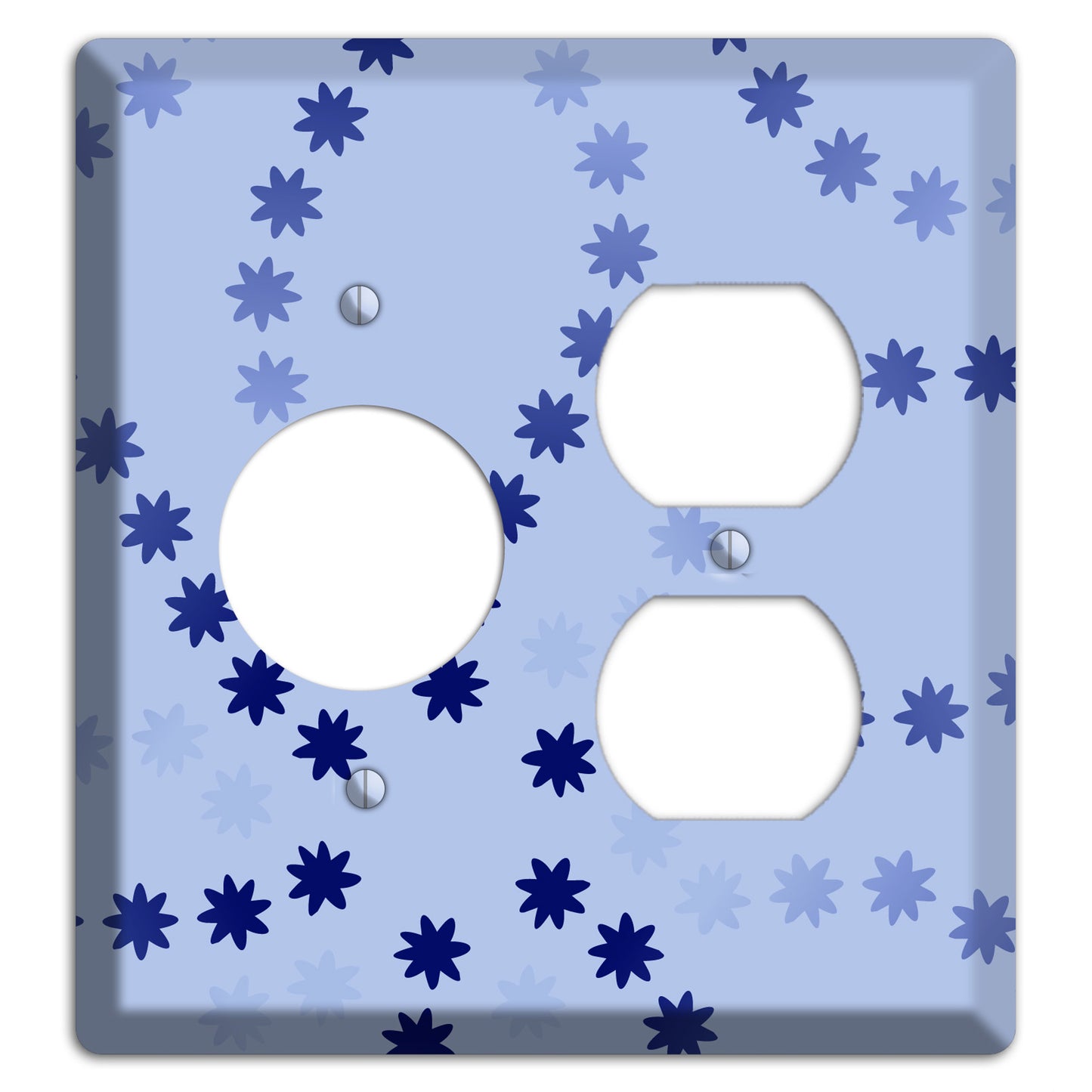 Periwinkle with Blue Constellation Receptacle / Duplex Wallplate