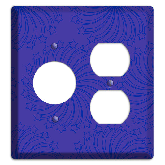 Multi Purple Star Swirl Receptacle / Duplex Wallplate