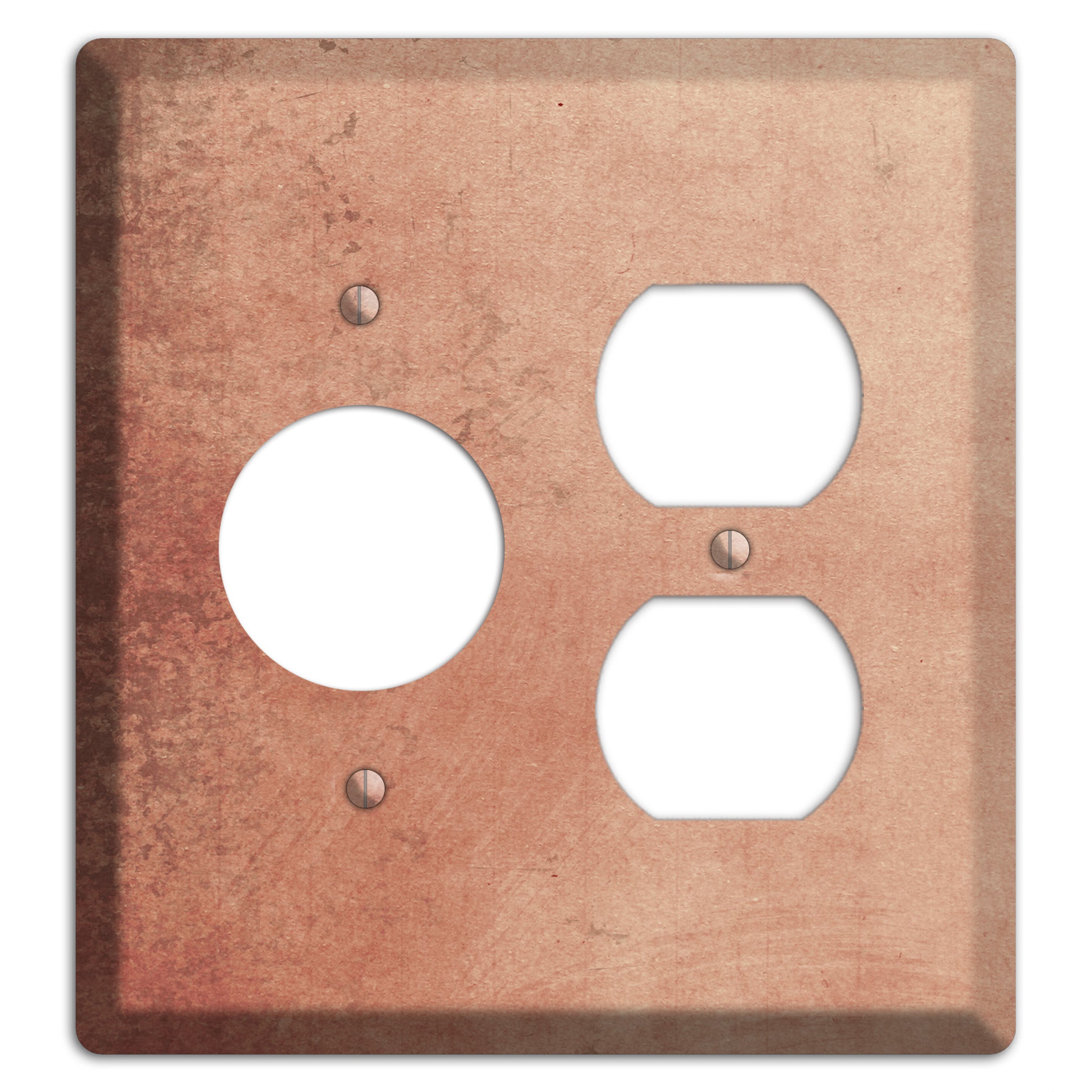 Tan Vintage Grunge Receptacle / Duplex Wallplate