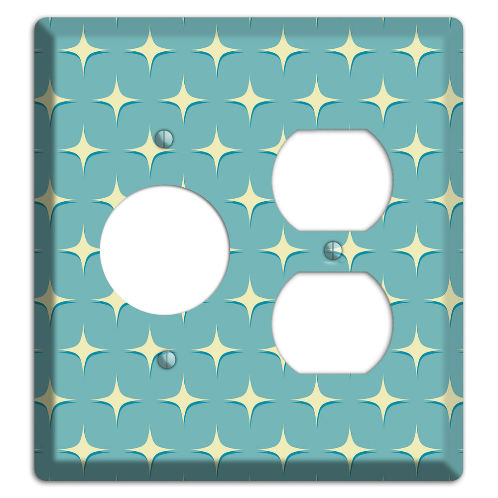 Yellow Atomic Diamond Receptacle / Duplex Wallplate