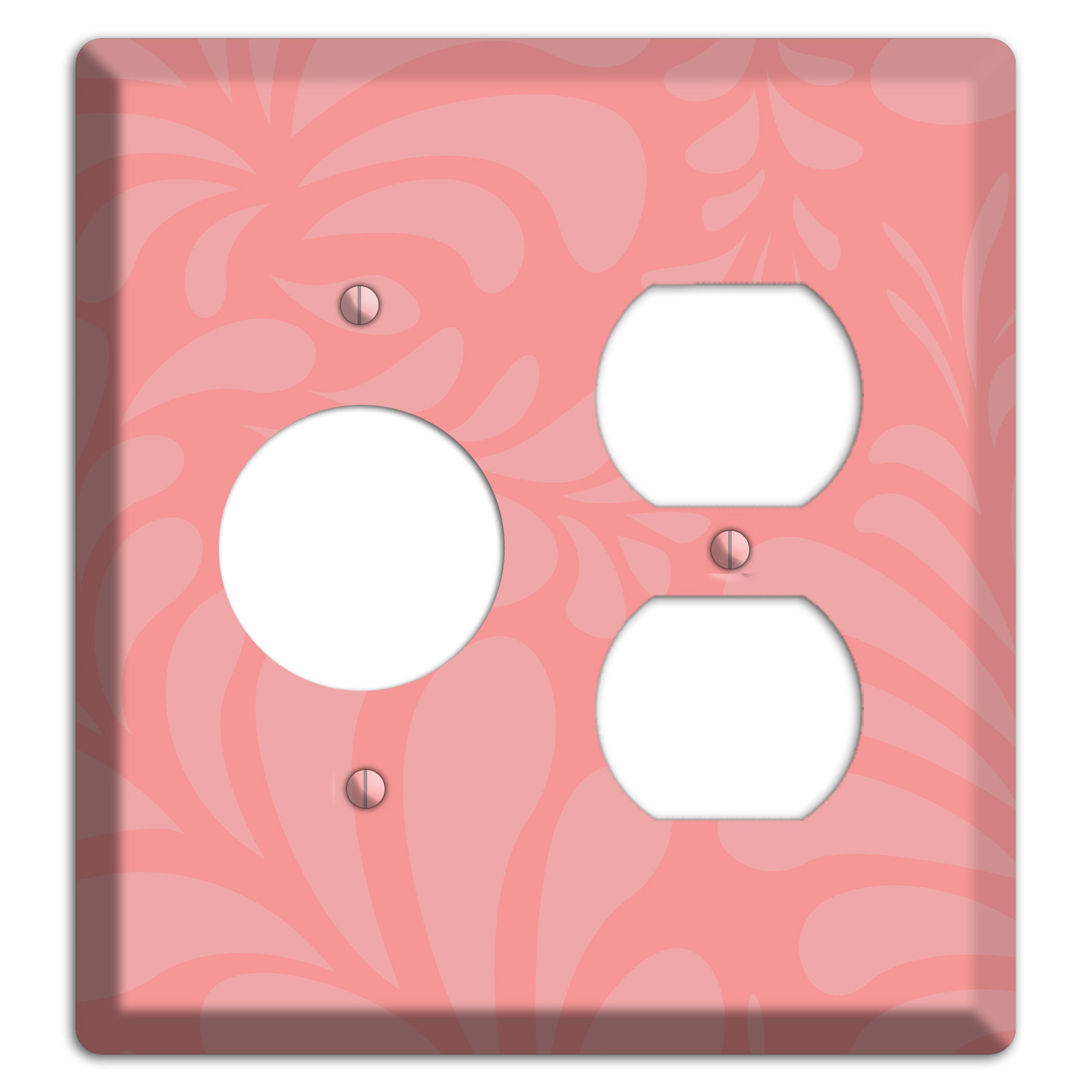 Pink Herati Receptacle / Duplex Wallplate