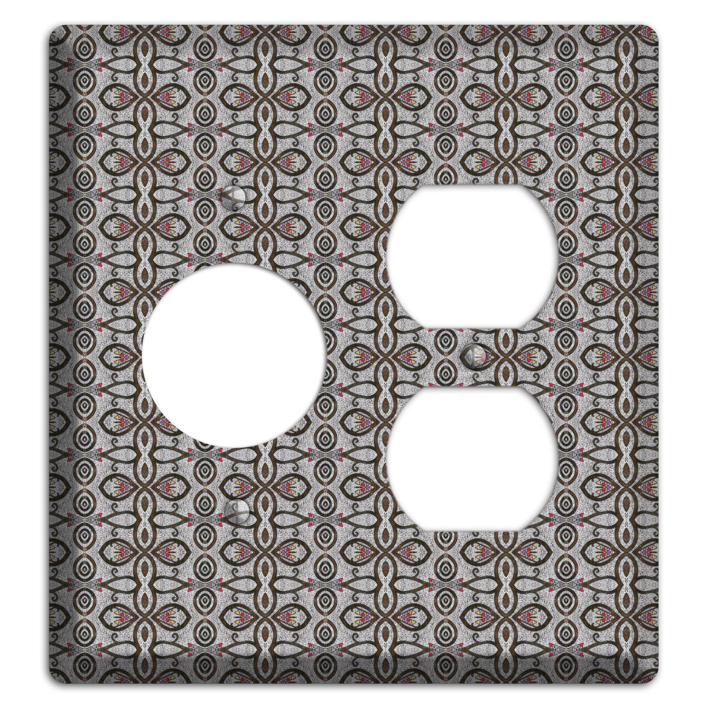 Grey Tapestry Receptacle / Duplex Wallplate