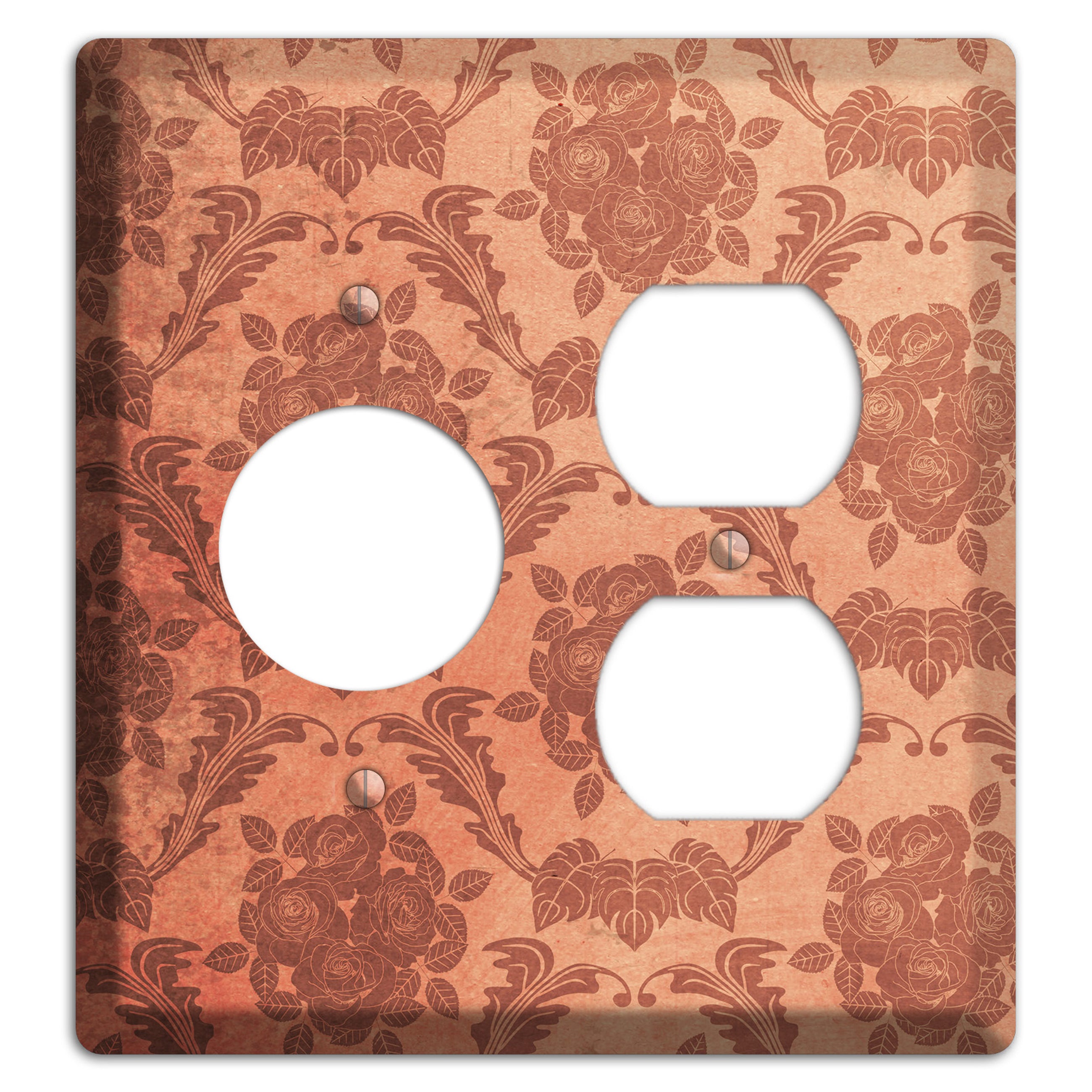 Contessa Vintage Rose Damask Receptacle / Duplex Wallplate