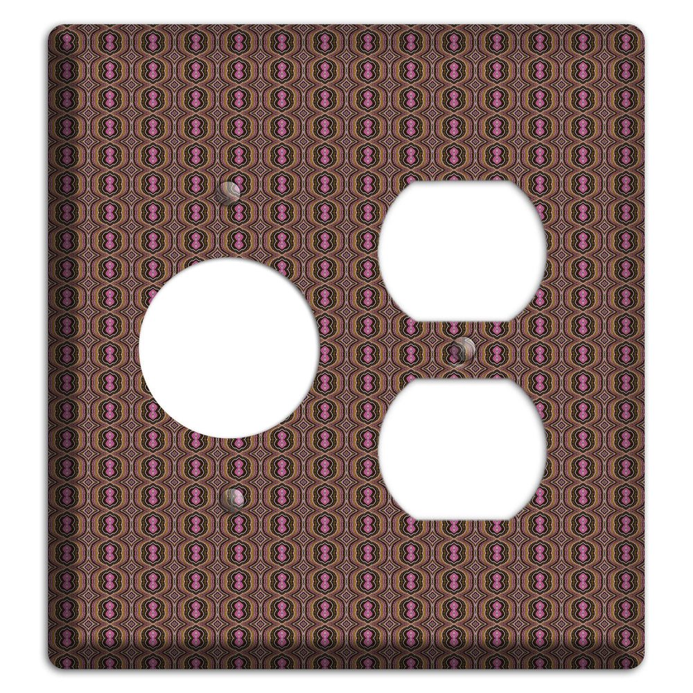 Brown Tapestry Receptacle / Duplex Wallplate