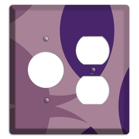 Purple Abstract Receptacle / Duplex Wallplate