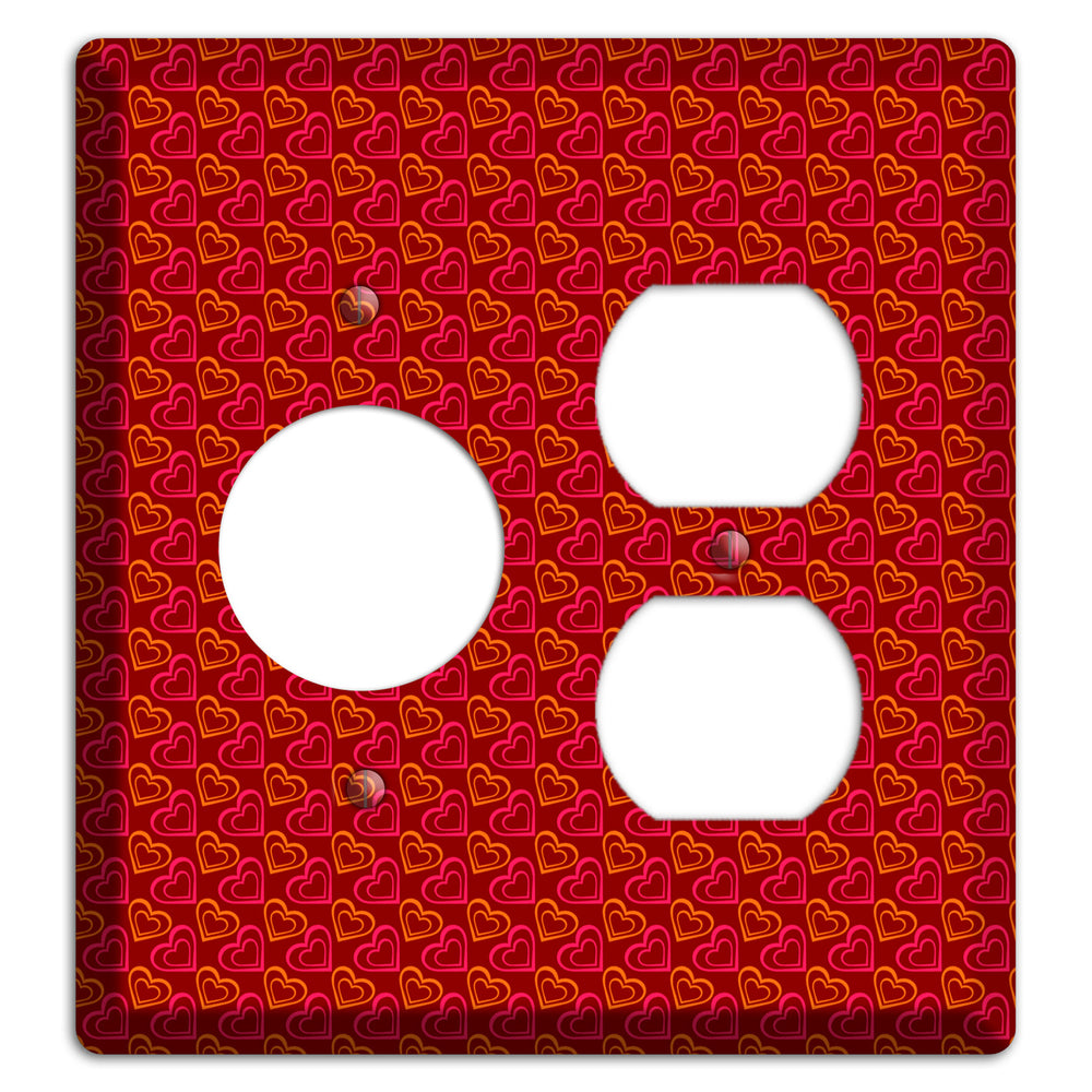 Red and Orange Hearts Receptacle / Duplex Wallplate
